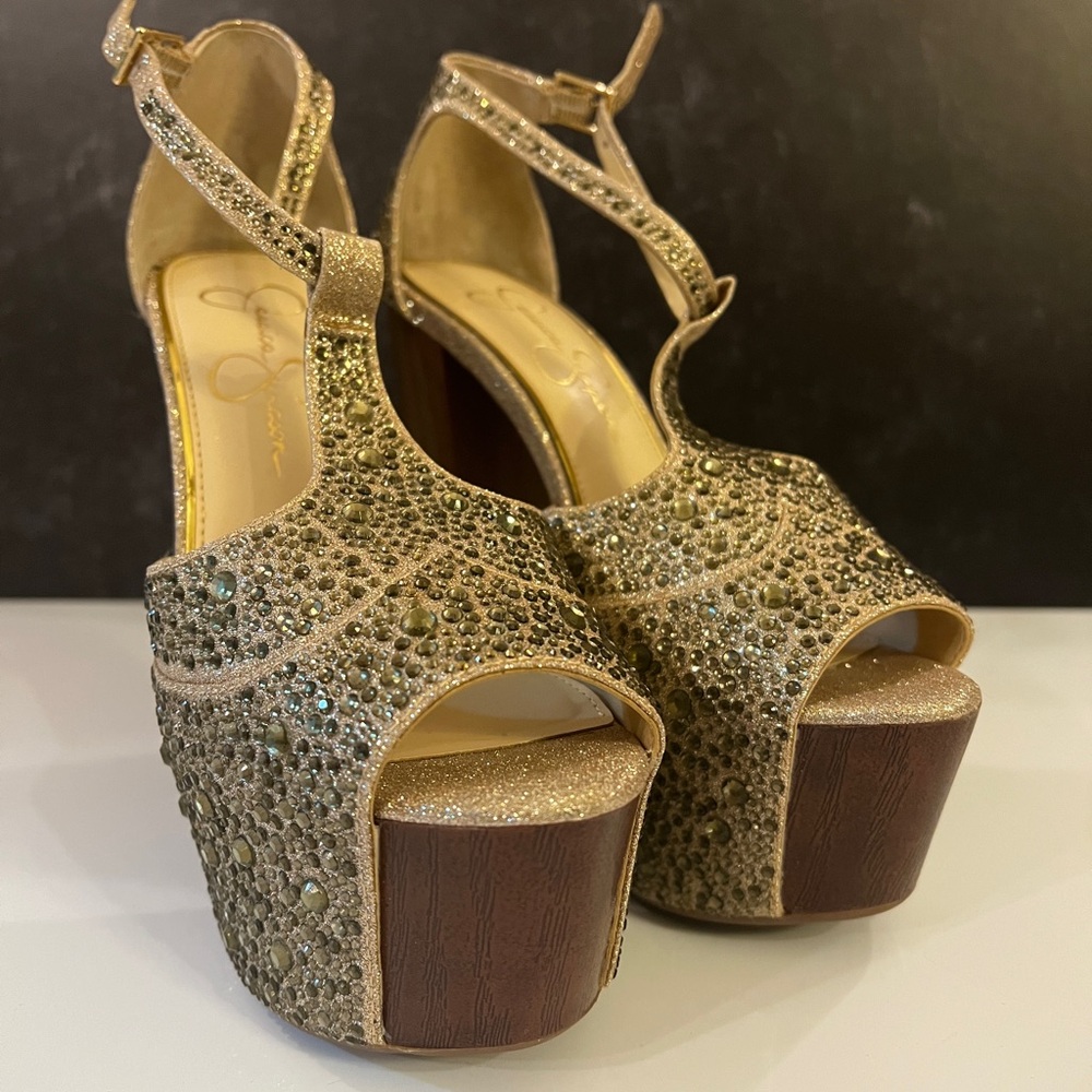 Jessica Simpson Dany T Strap Platform Heel Sz 7